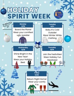 Holiday Spirit Week Flyer